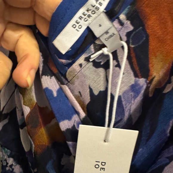 10 Crosby Derek Lam Multicolor Floral Long Sleeve Dress - Picture 3 of 5